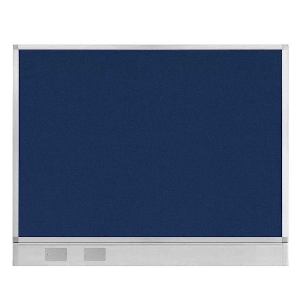 Hush Panel Configurable Cubicle Partition 5' x 4' Navy Blue Fabric w/ Cable Channel